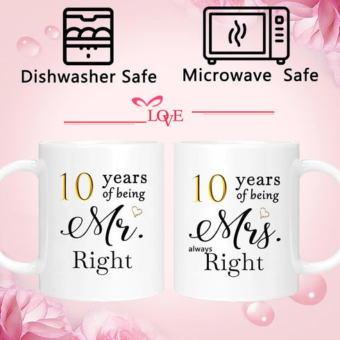 anniversary Coffee Mug Set of 2, 11oz